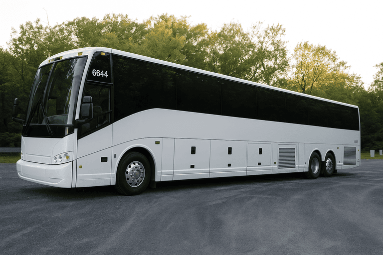 exterior of Bus Rental Company Fort Lauderdale coach bus